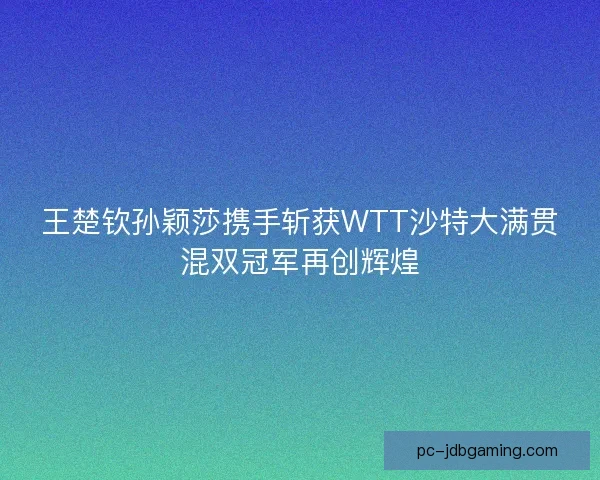 王楚钦孙颖莎携手斩获WTT沙特大满贯混双冠军再创辉煌